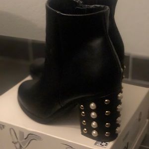 Studded Black Booties’